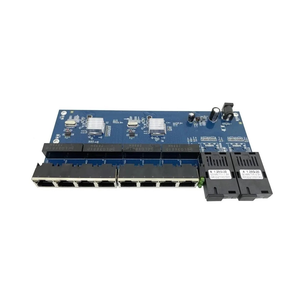 Switch Gigabit 2 Fibra SC A/B 8 Portas RJ45 20km