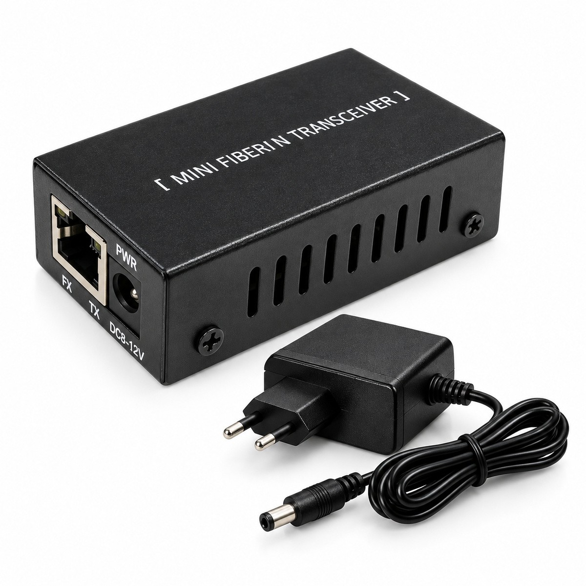 Conversor de Mídia Gigabit RJ45 para SFP com Fonte 12V 3A