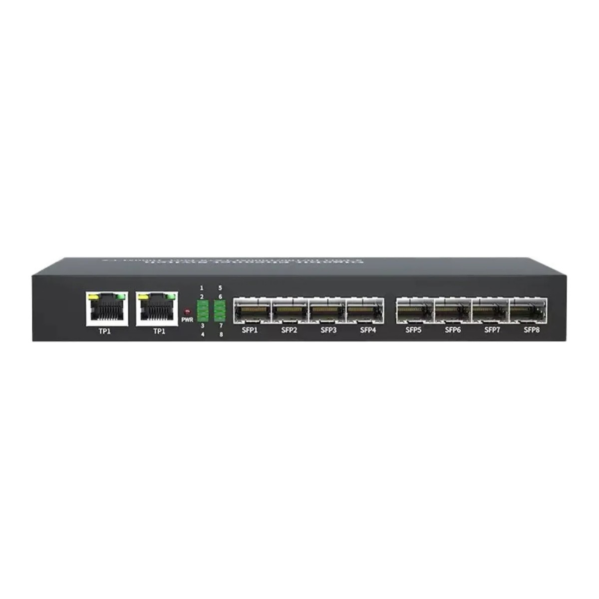 Switch Gigabit 8 Portas SFP e 2 RJ45 Metálico sem Fonte