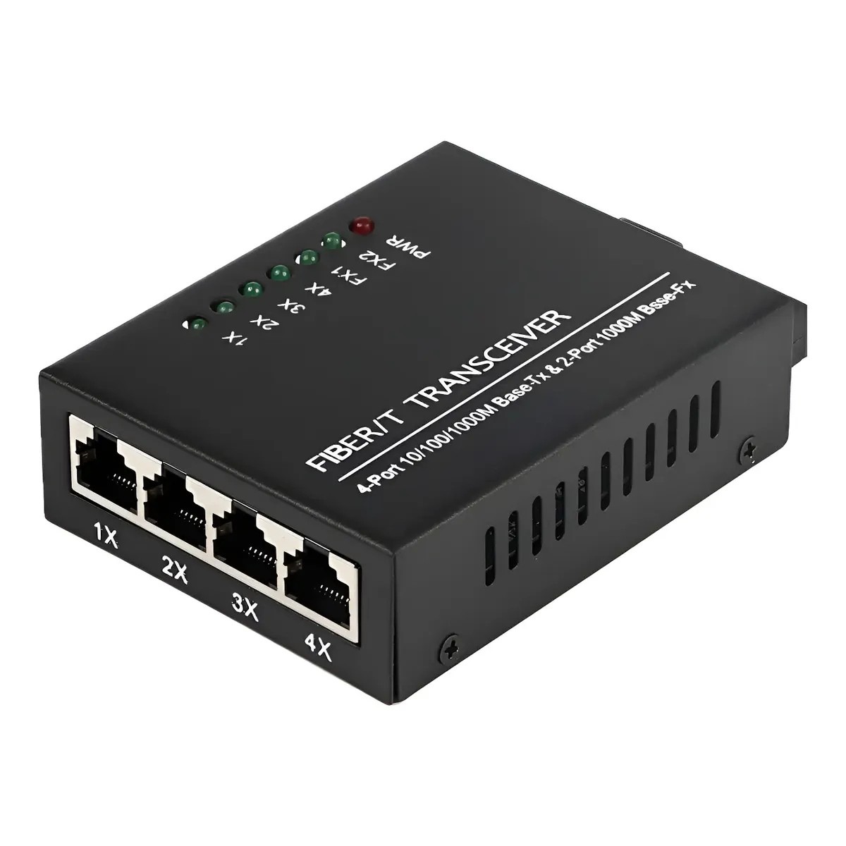 Switch Gigabit 2 Fibra SC A/B e 4 RJ45 Case Metálica